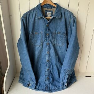 L.L.Bean 1912 Heritage Sherpa Lined Denim Button Down